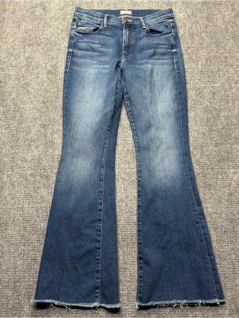 Mother Jeans Womens 28 Blue Weekender Fray in Sweet and Sassy Flare USA Made